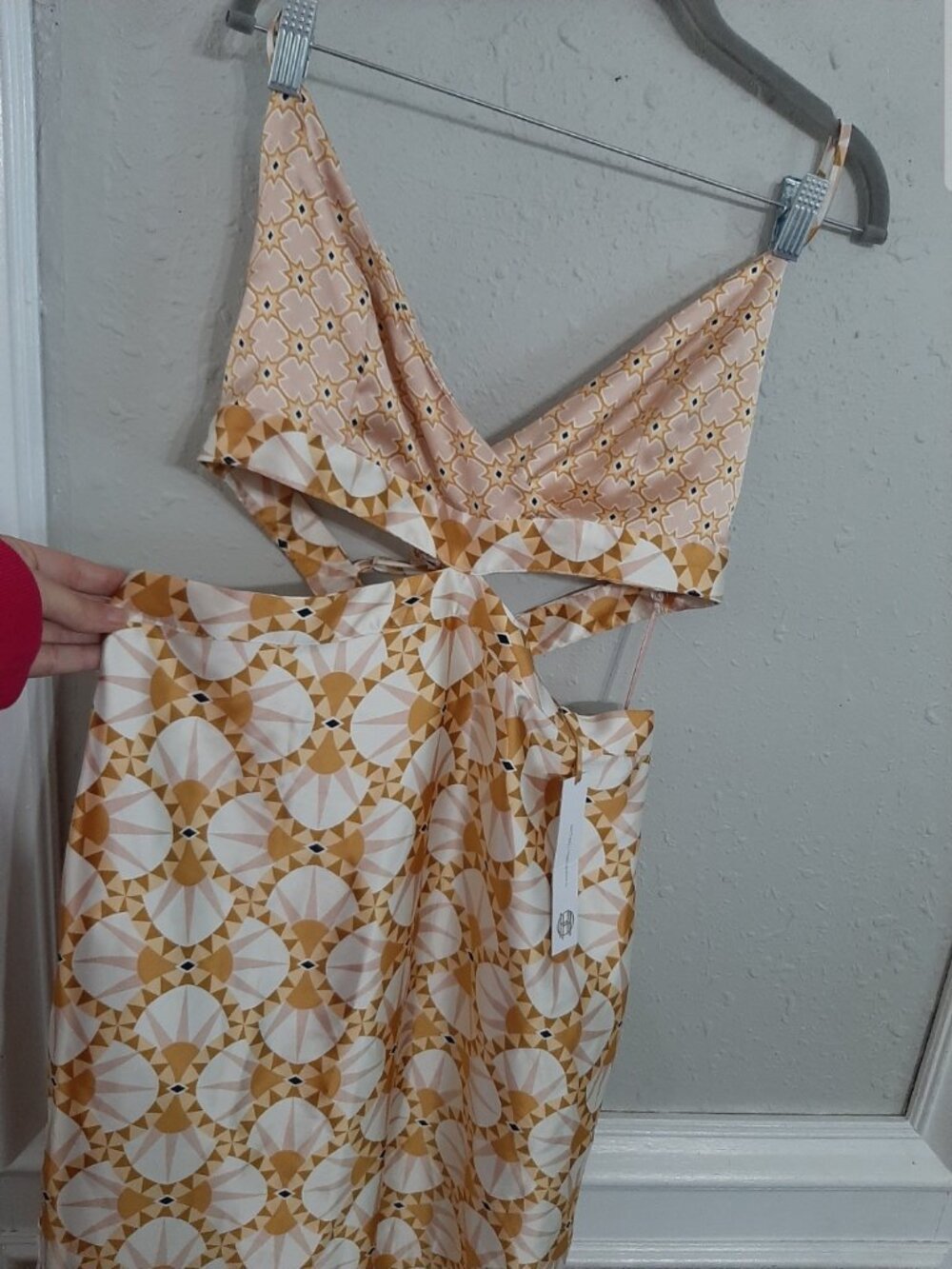 House of Harlow 1960 maxi dress 60s 70s vintage inspired boho fans large nwt - Picture 7 of 8